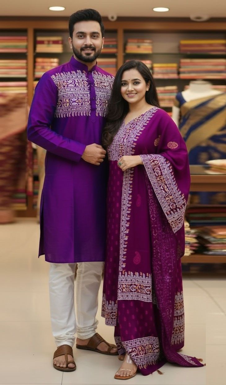 Hot Block Print Three Piece