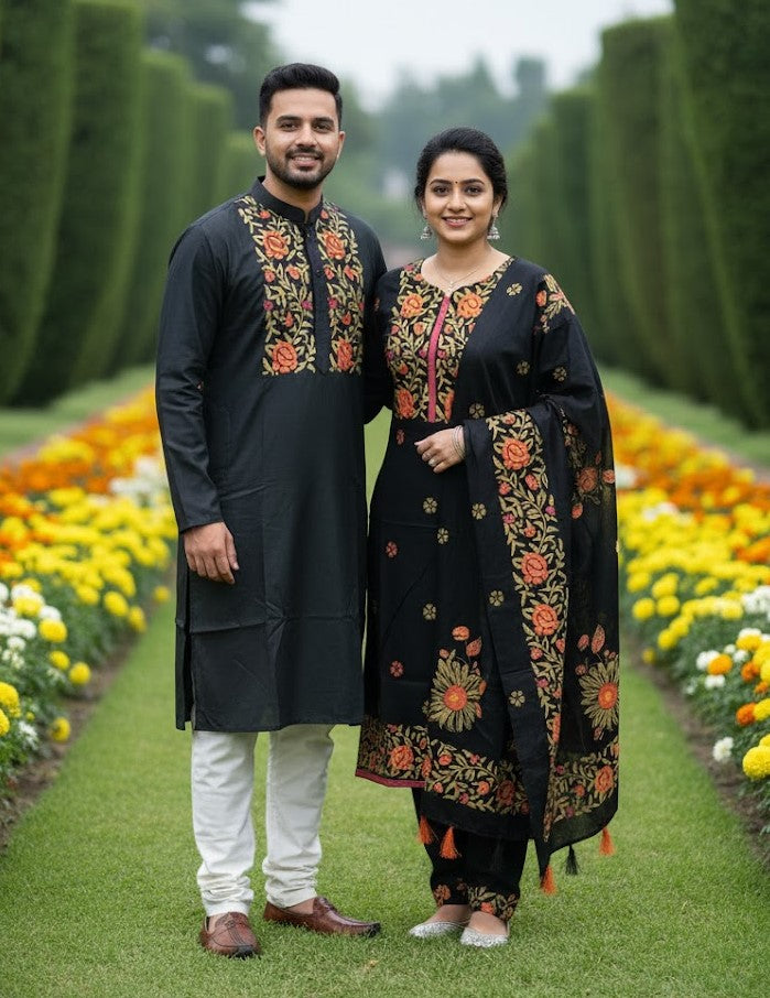 Hot Eid Especial Panjabi Three Piece Couple Set (Copy)