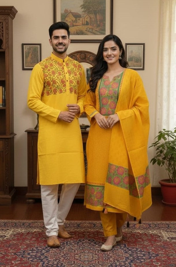 Hot Sale Block Print Three Piece