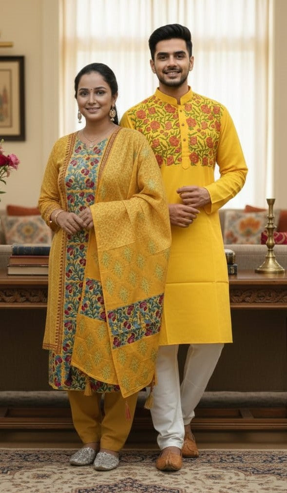 Hot Sale Block Print Three Piece