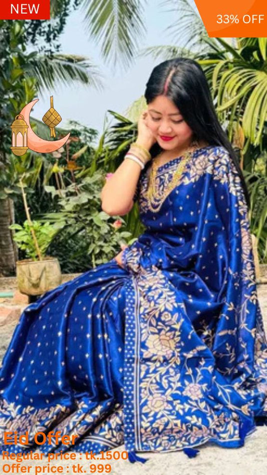 Hot Japani Silk Skin Print Sharee with Blouse Piece (Copy)